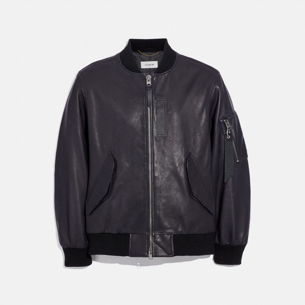 Coach Official Site Official Page Leather Ma 1 Jacket