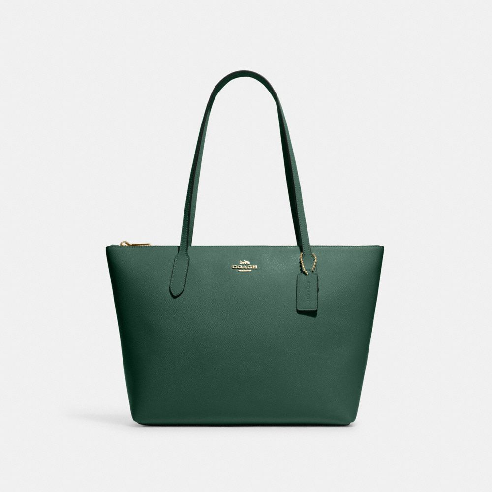 COACH 4454 Zip Top Tote IM/DARK PINE