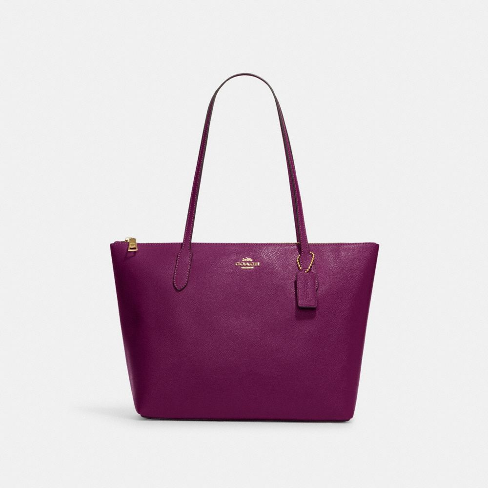 COACH 4454 Zip Top Tote IM/DARK MAGENTA