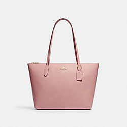 COACH 4454 Zip Top Tote GOLD/SHELL PINK