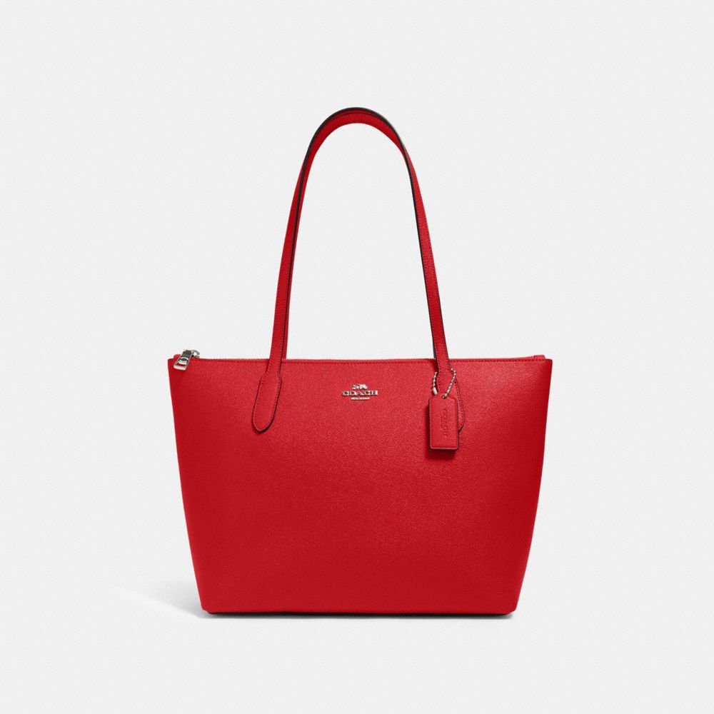 COACH 4454 Zip Top Tote QB/MIAMI RED