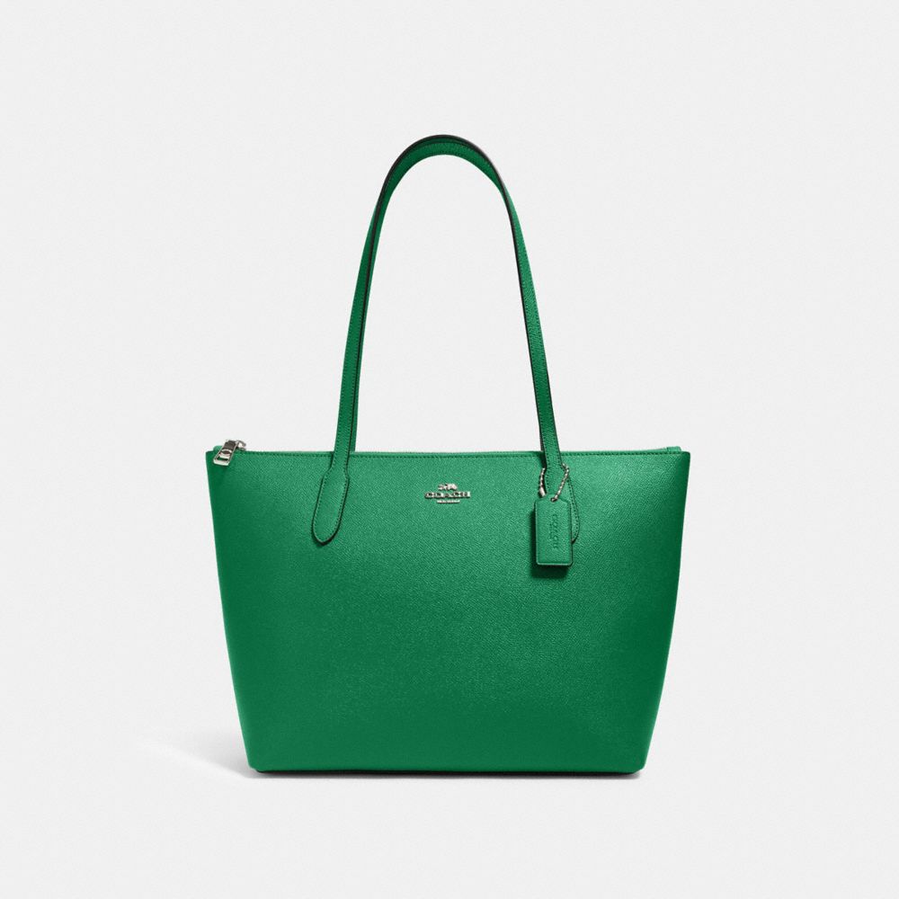 COACH 4454 - ZIP TOP TOTE SV/SHAMROCK