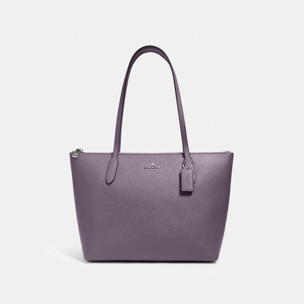 COACH 4454 - ZIP TOP TOTE SV/VINTAGE PURPLE