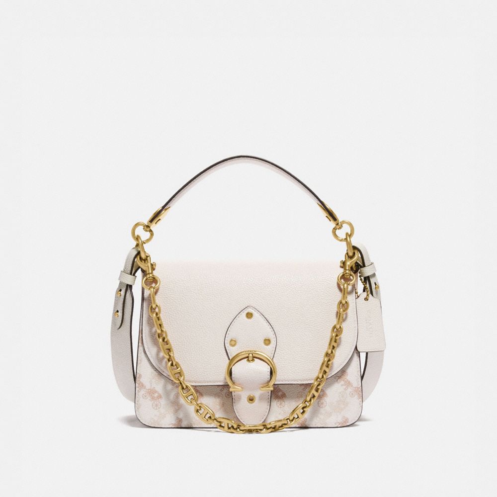 BEAT SHOULDER BAG WITH HORSE AND CARRIAGE PRINT