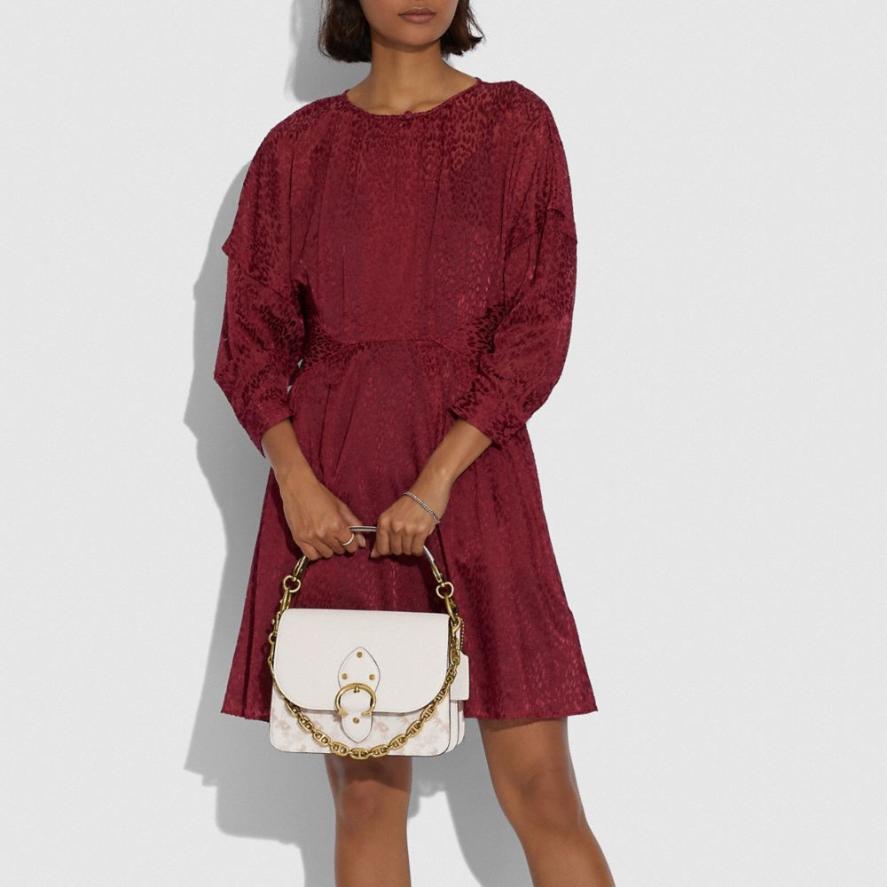 BEAT SHOULDER BAG WITH HORSE AND CARRIAGE PRINT