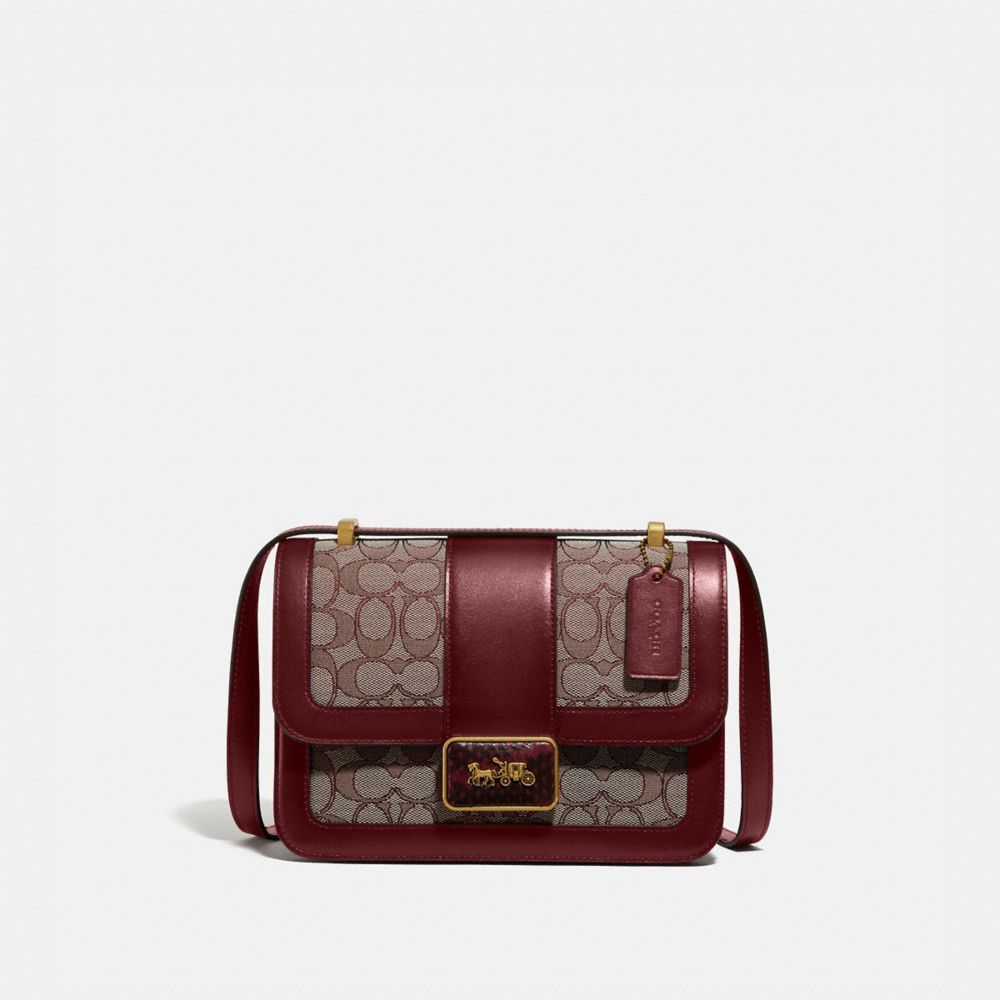 Alie Shoulder Bag In Signature Jacquard With Snakeskin Detail