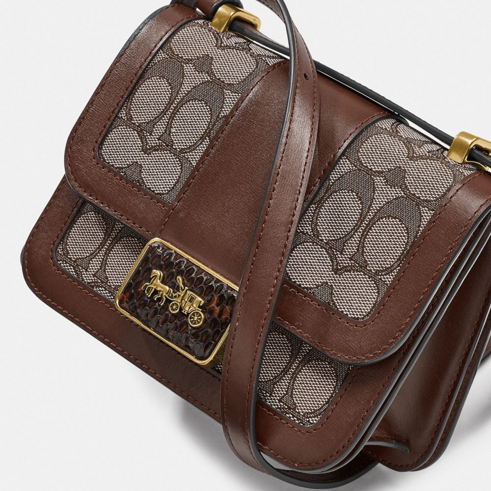 coach alie shoulder bag in signature jacquard