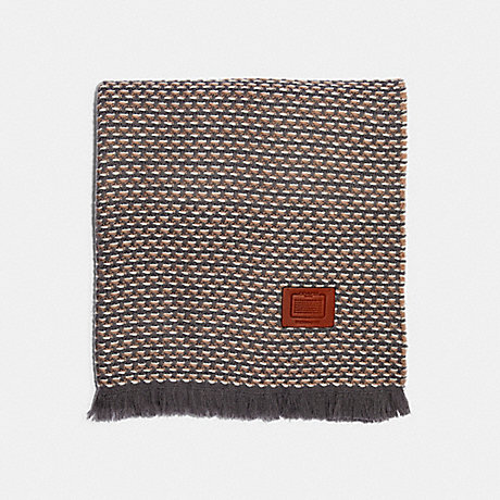 COACH Multicolored Textured Blanket Scarf - GREY BIRCH - 4632