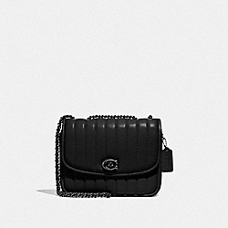 Madison Shoulder Bag With Quilting - 4684 - Pewter/Black