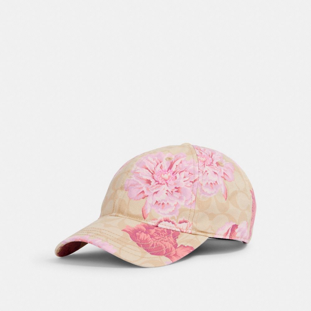 COACH 4767 Hat With Signature Kaffe Fassett Print LIGHT KHAKI