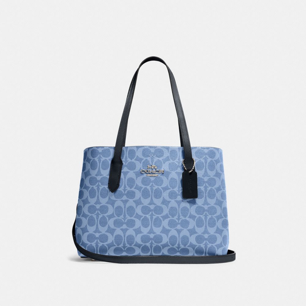 COACH 48735 AVENUE CARRYALL IN SIGNATURE CANVAS SV/LIGHT DENIM MIDNIGHT