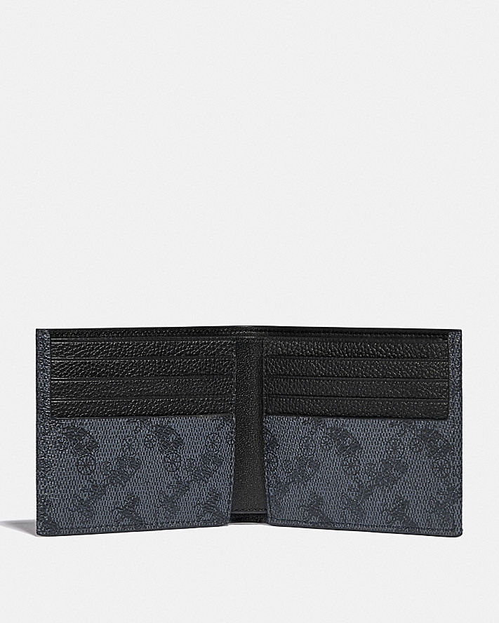 DOUBLE BILLFOLD WALLET WITH HORSE AND CARRIAGE PRINT