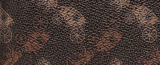 馬車圖案印花雙重皮夾