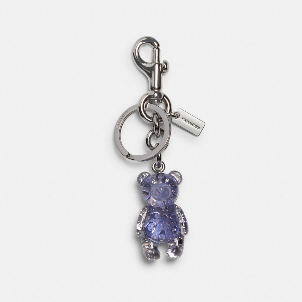 SIGNATURE BEAR BAG CHARM - SV/LIGHT BLUE - COACH 5105