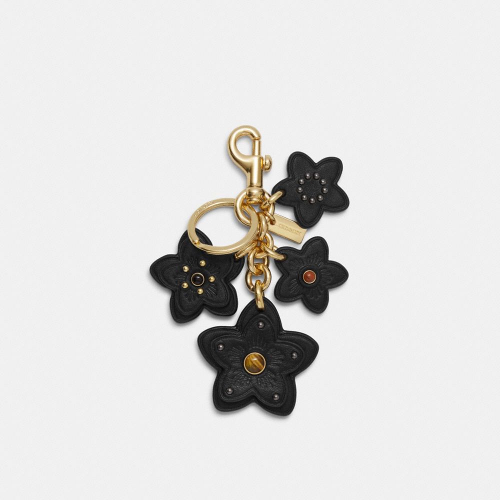 COACH 5136 Wildflower Mix Bag Charm GOLD/BLACK MULTI