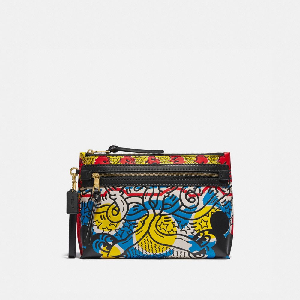 COACH 5217 - DISNEY MICKEY MOUSE X KEITH HARING ACADEMY POUCH MULTI