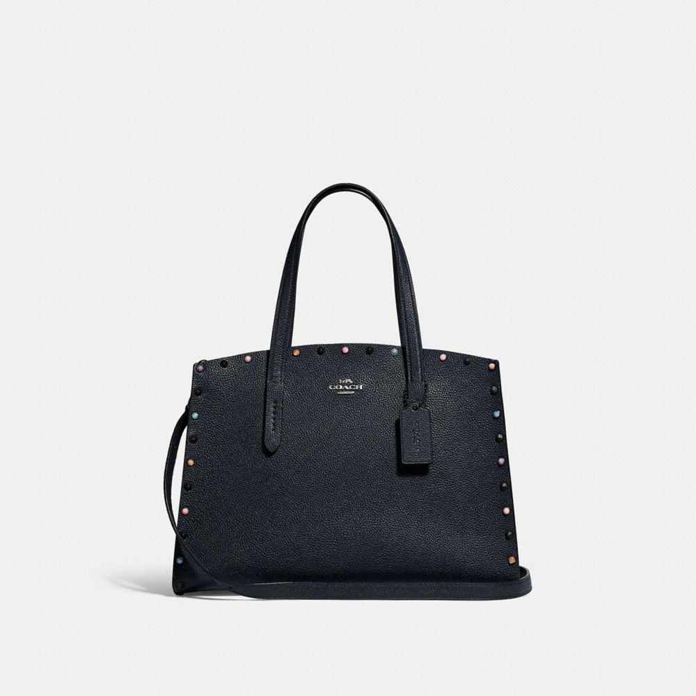 CHARLIE CARRYALL WITH RIVETS - 52244 - GUNMETAL/MIDNIGHT NAVY