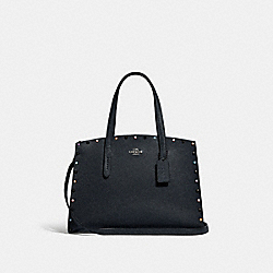 COACH 52244 Charlie Carryall With Rivets GUNMETAL/MIDNIGHT NAVY