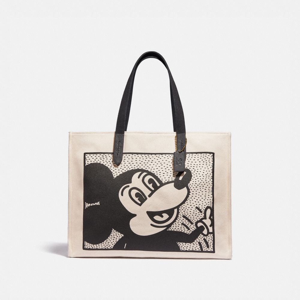 DISNEY MICKEY MOUSE X KEITH HARING TOTE 42 - OL/CHALK MULTI - COACH 5226