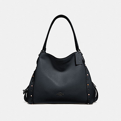 COACH EDIE SHOULDER BAG 31 WITH RIVETS - GM/MIDNIGHT NAVY - 52546