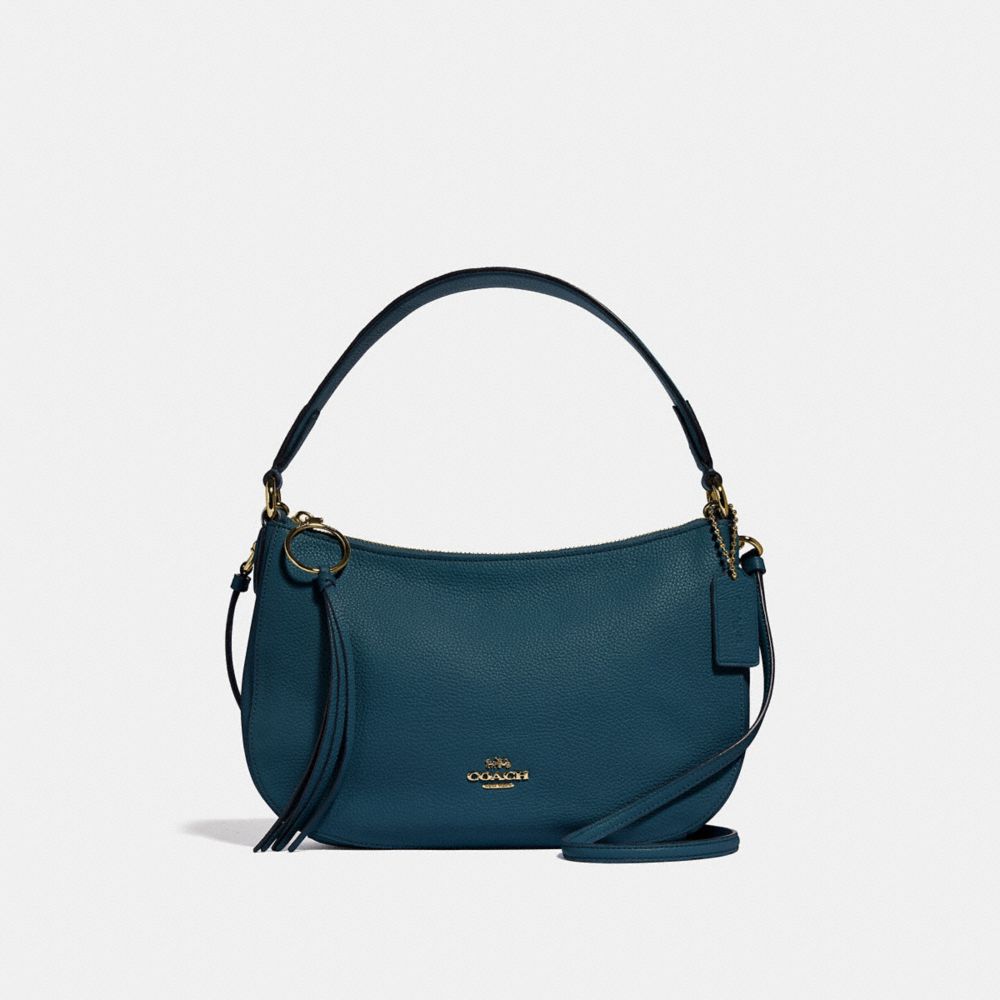 SUTTON CROSSBODY - GD/PEACOCK - COACH 52548