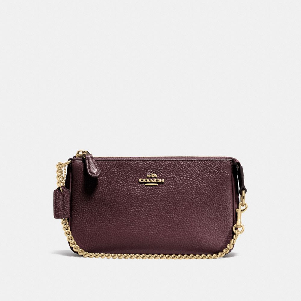 NOLITA WRISTLET 19 - OXBLOOD/LIGHT GOLD - COACH 53077