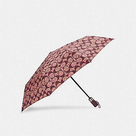COACH 5332 Umbrella In Signature Posey Cluster Print SILVER/BRIGHT-MULTI