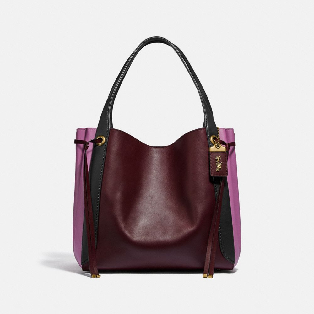 COACH 53353 HARMONY HOBO IN COLORBLOCK B4/CRANBERRY MULTI