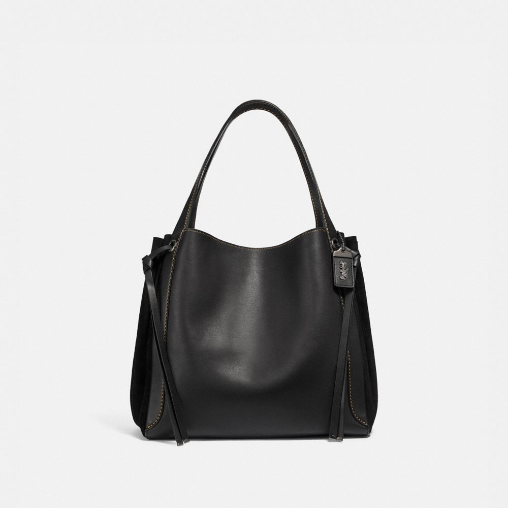 HARMONY HOBO 33 - BLACK/PEWTER - COACH 53356