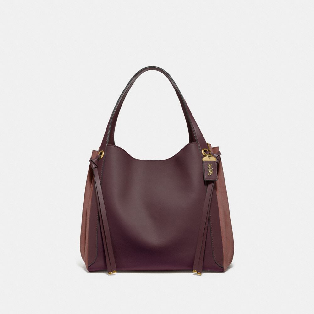 COACH HARMONY HOBO 33 IN COLORBLOCK - OXBLOOD MULTI/BRASS - 53396