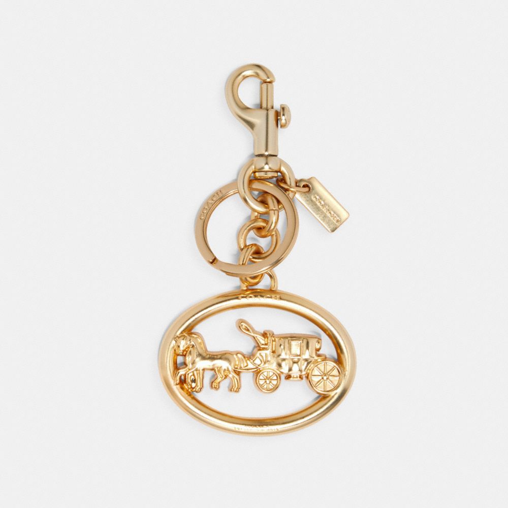 HORSE AND CARRIAGE BAG CHARM - GOLD - COACH 5397