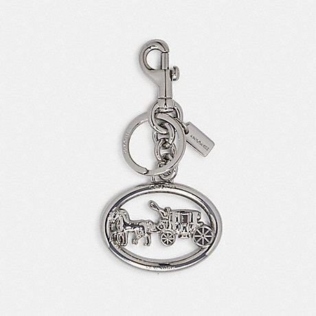 COACH HORSE AND CARRIAGE BAG CHARM - SILVER - 5397