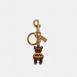 COACH 5398 Coach X Peanuts Charlie Brown Bear Bag Charm IM/OCHRE