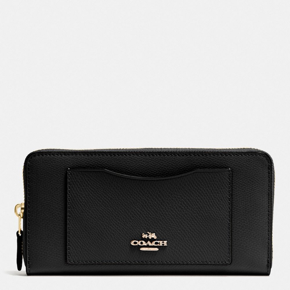 COACH ACCORDION ZIP WALLET - IM/BLACK - 54007