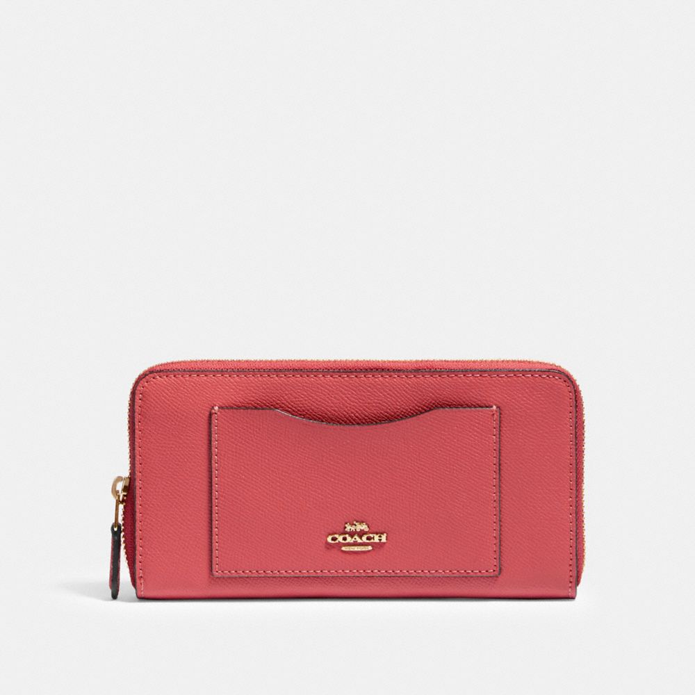 COACH 54007 Accordion Zip Wallet IM/POPPY