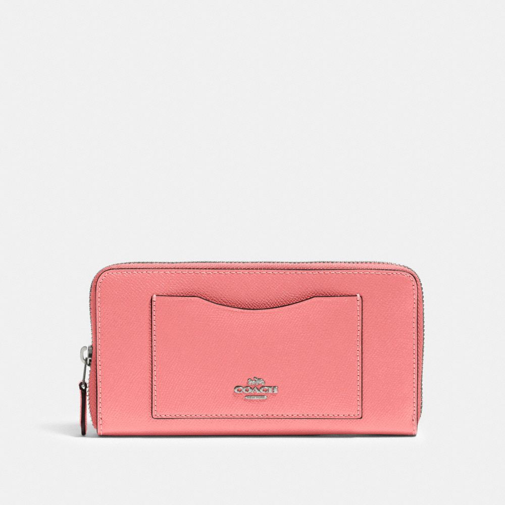 COACH 54007 - ACCORDION ZIP WALLET QB/PINK LEMONADE