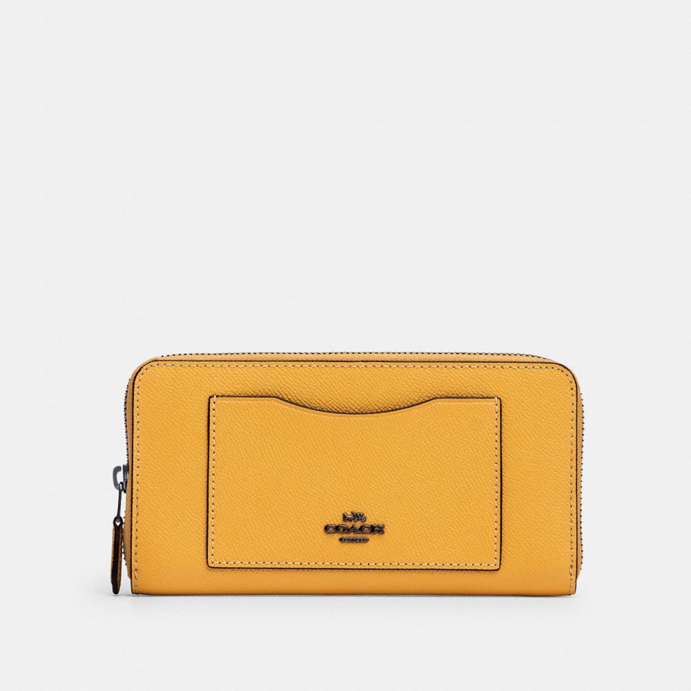 COACH ACCORDION ZIP WALLET - QB/HONEY - 54007