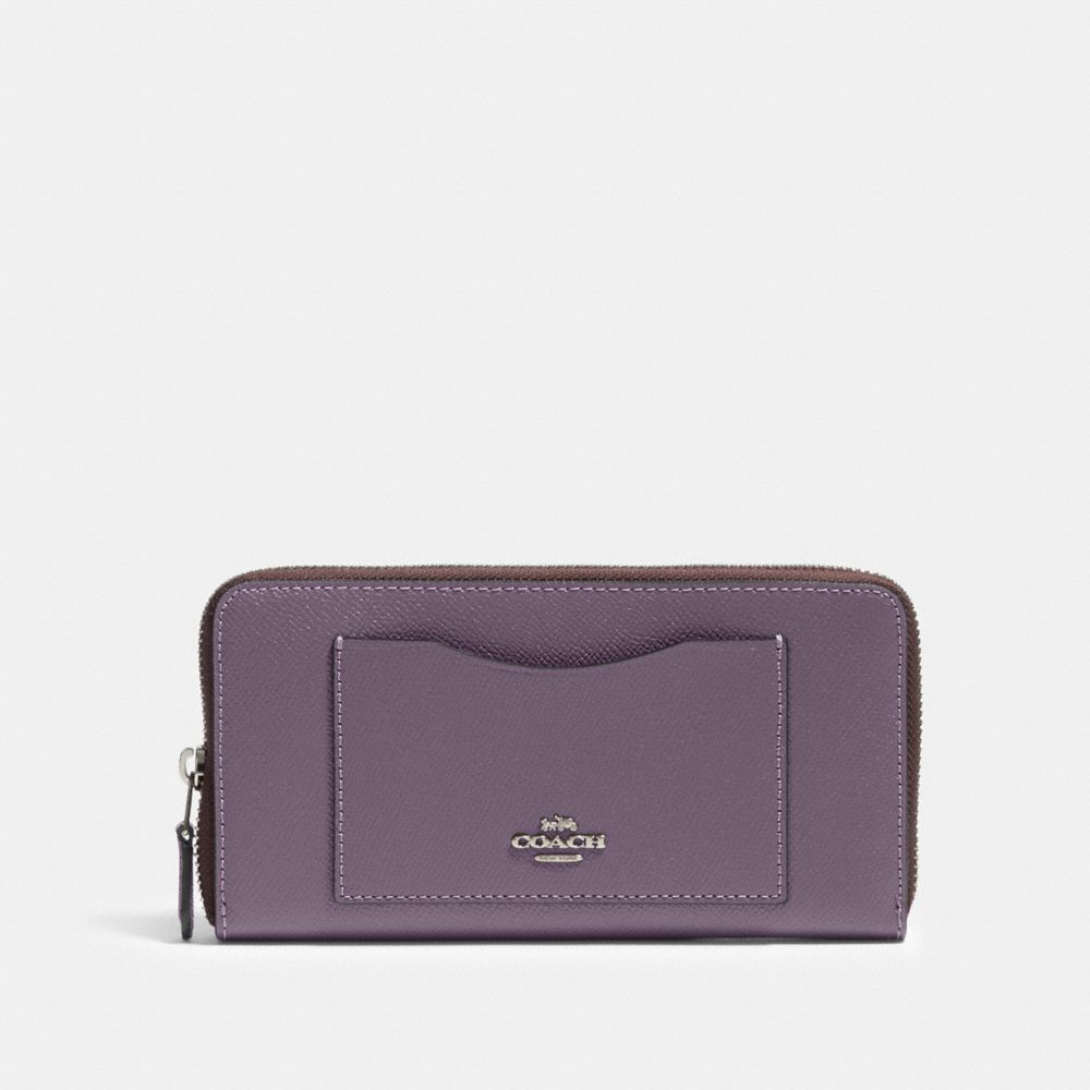 COACH 54007 ACCORDION ZIP WALLET SV/DUSTY LAVENDER