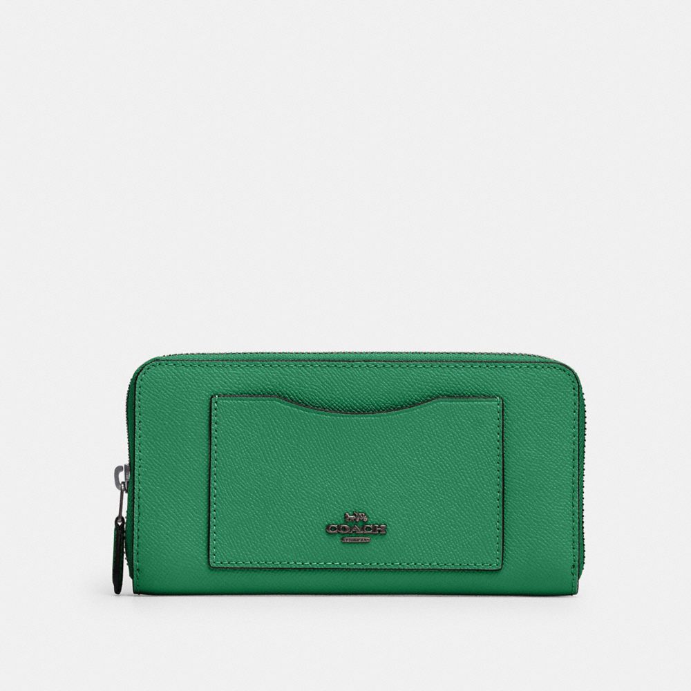 COACH 54007 ACCORDION ZIP WALLET SV/SHAMROCK