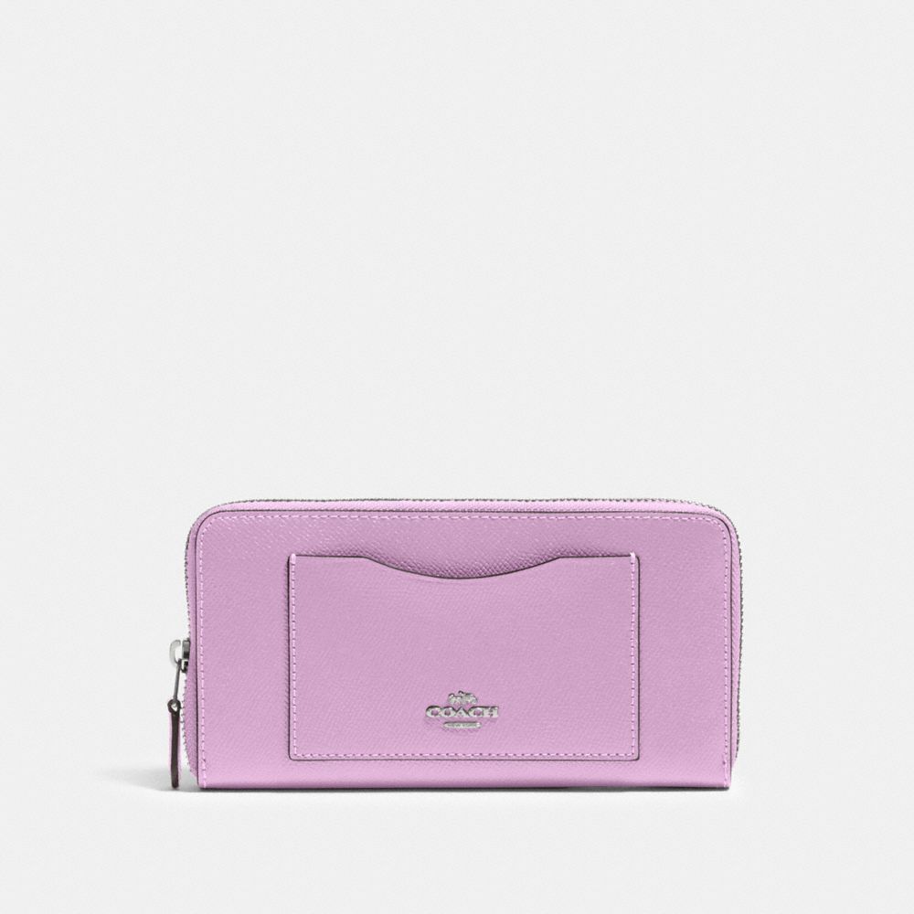 COACH 54007 ACCORDION ZIP WALLET SV/VIOLET ORCHID