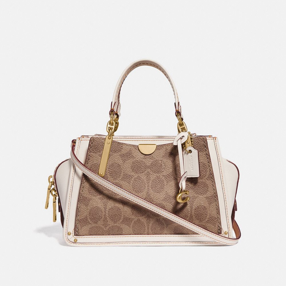 COACH DREAMER 21 IN SIGNATURE CANVAS - TAN/CHALK/BRASS - 54117