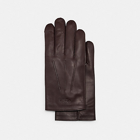 COACH LEATHER GLOVES - NEW OXBLOOD - 54182