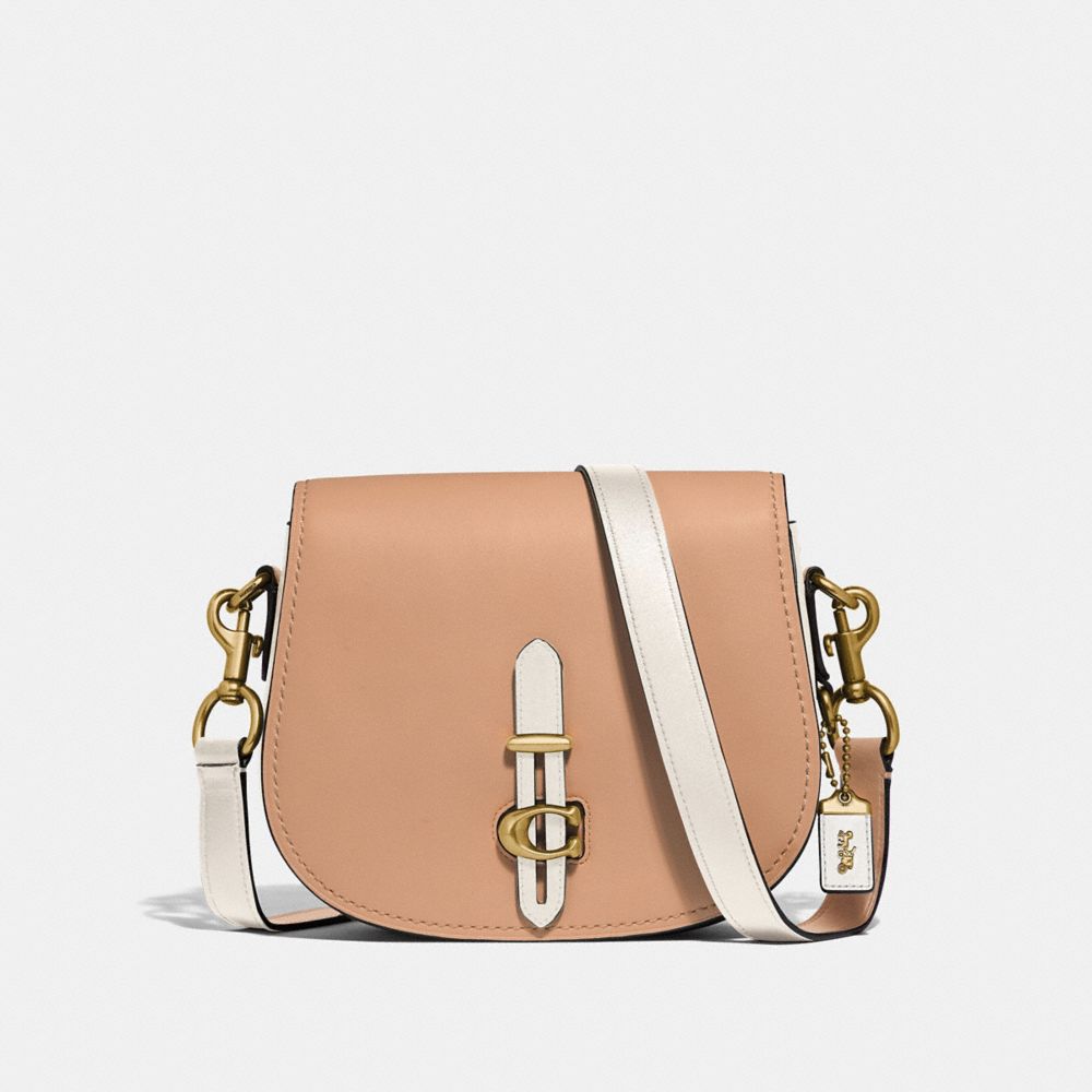 COACH 54392 - SADDLE IN COLORBLOCK BRASS/BEECHWOOD MULTI