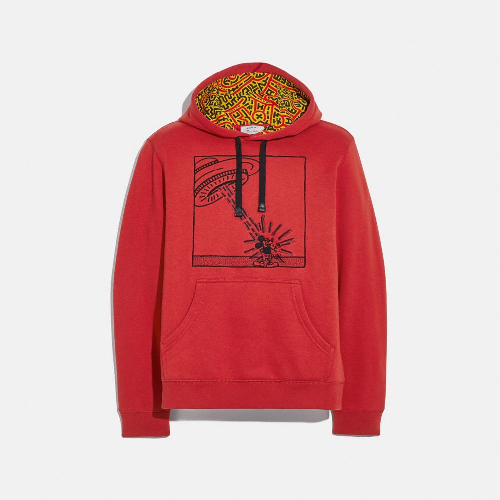 DISNEY MICKEY MOUSE X KEITH HARING HOODIE - 5470 - RED