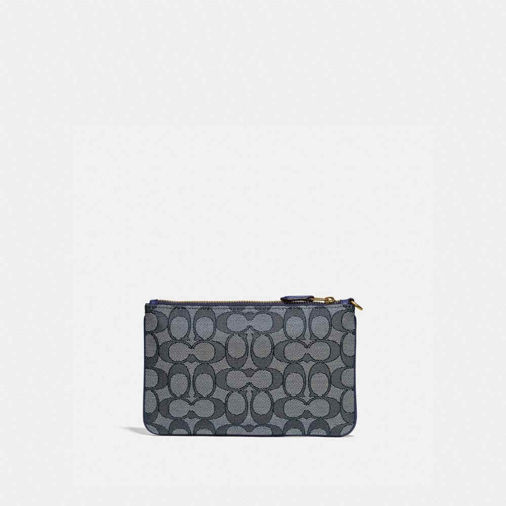 small wristlet in signature jacquard
