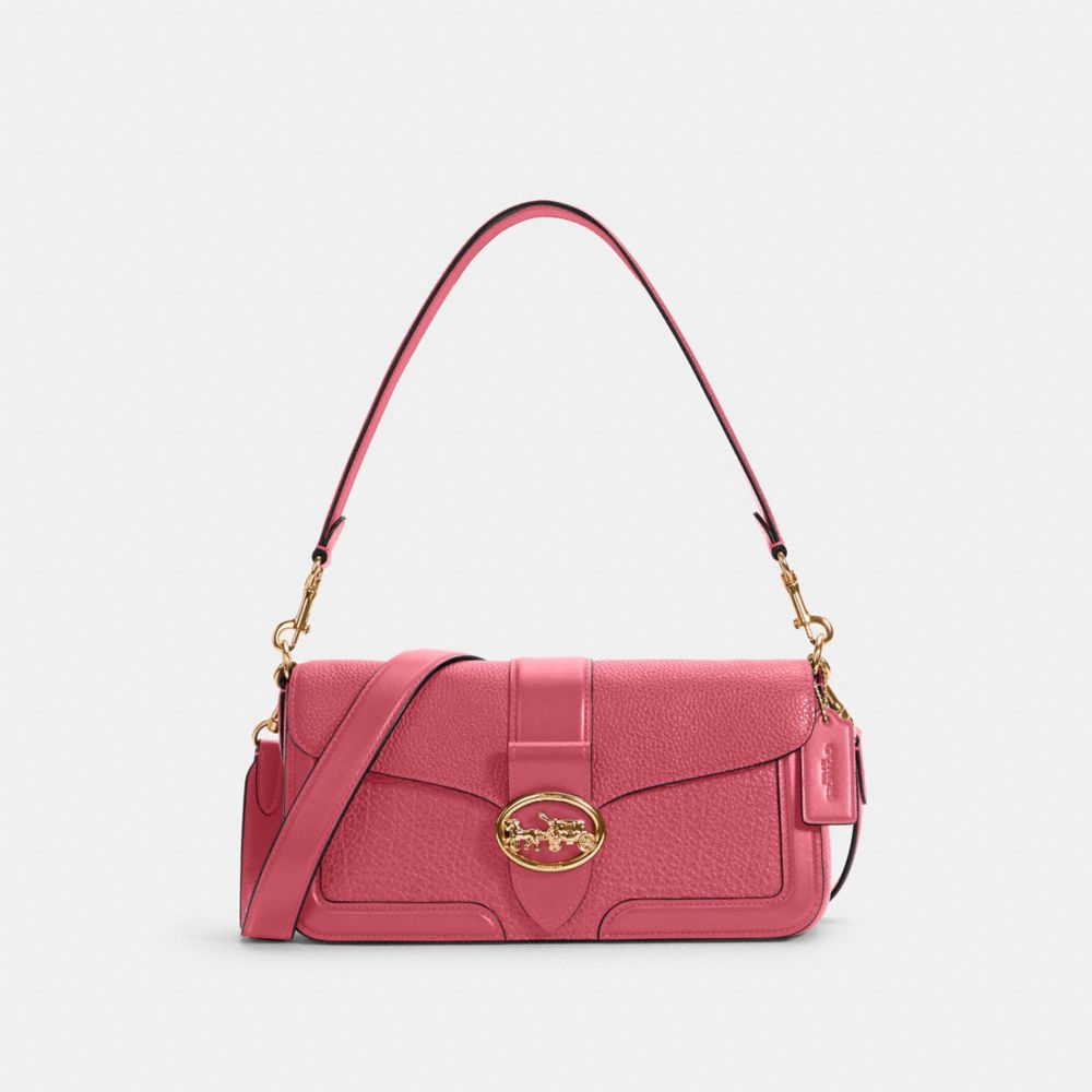 COACH 5493 Georgie Shoulder Bag GOLD/STRAWBERRY HAZE