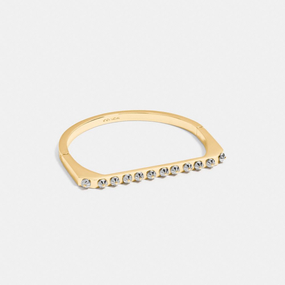 COACH DAISY RIVET SIDE HINGED BANGLE - SILVER/GOLD - 54969