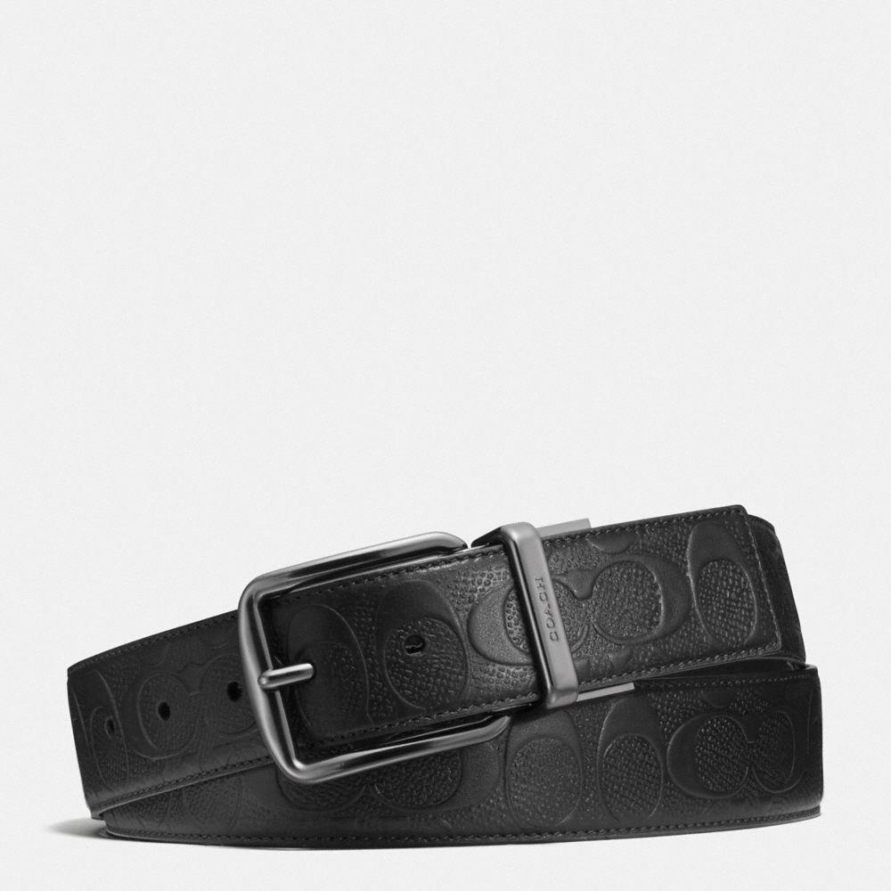 COACH 55157 Harness Buckle Cut To Size Reversible Belt, 38 Mm Black