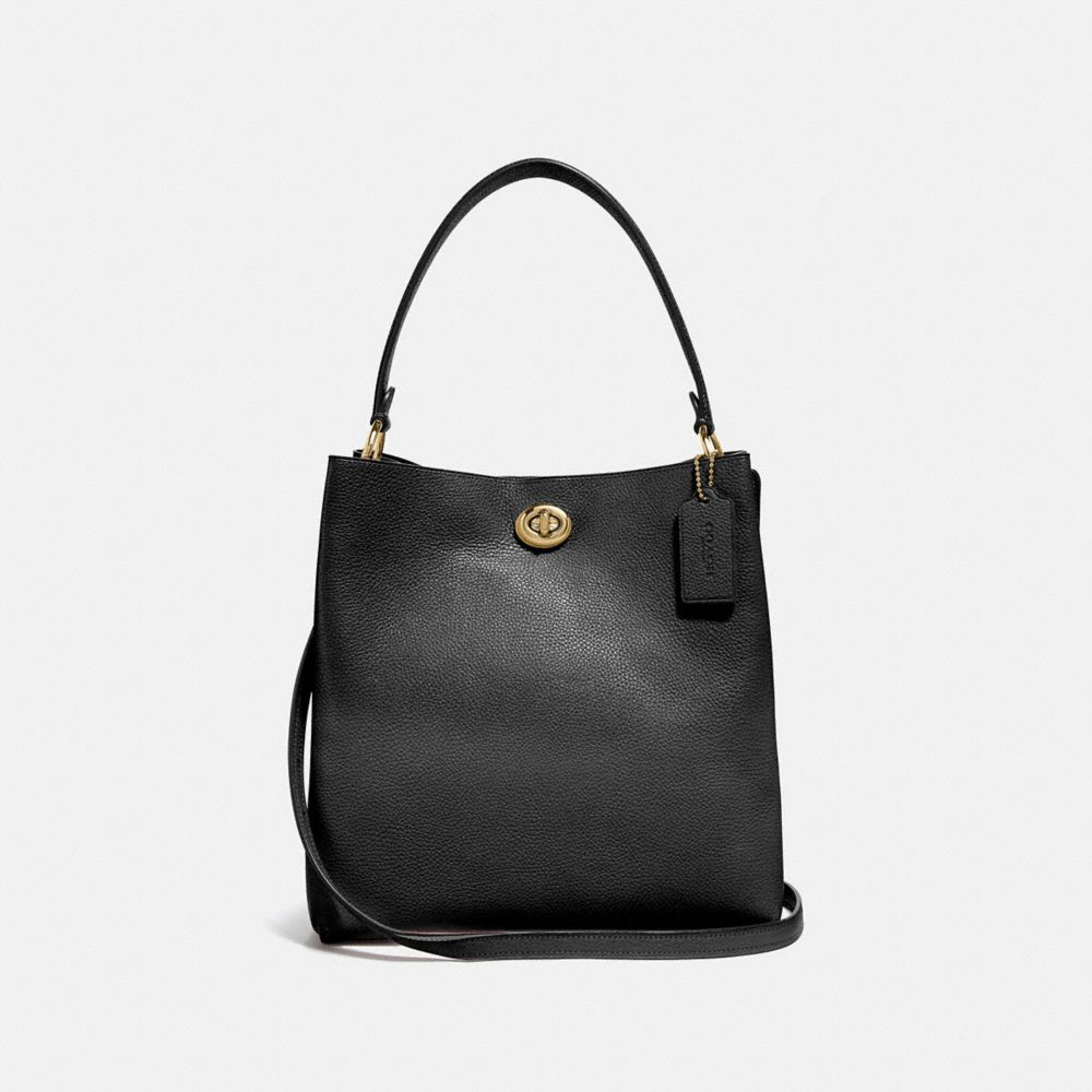 CHARLIE BUCKET BAG - GD/BLACK - COACH 55200