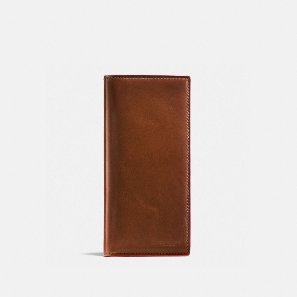 BOXED BREAST POCKET WALLET - DARK SADDLE - COACH 55249B